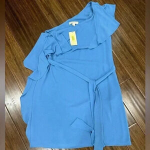 Michael Kors Blue off the shoulder dress size 6